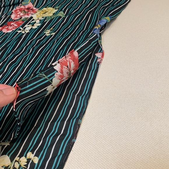 Umgee Black and Teal Patterned Kimono - Picture 7 of 9